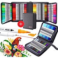 Rotuladores Pincel Lettering- 100 colores Doble Punta fina Pincel Rotuladores Acuarela Marcadores Brush Pen Fineliner…